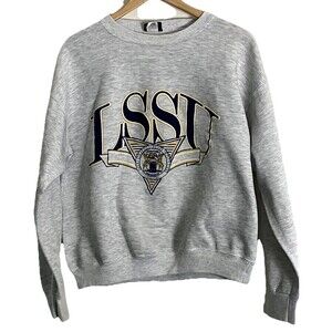 Vintage Jansport Sweatshirt Lake Superior State University Womens Large Gray USA